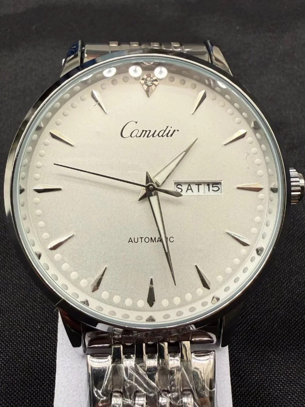 Comudir Men's Stainless Steel Automatic 42mm Date/Week Calendar Watch NIB